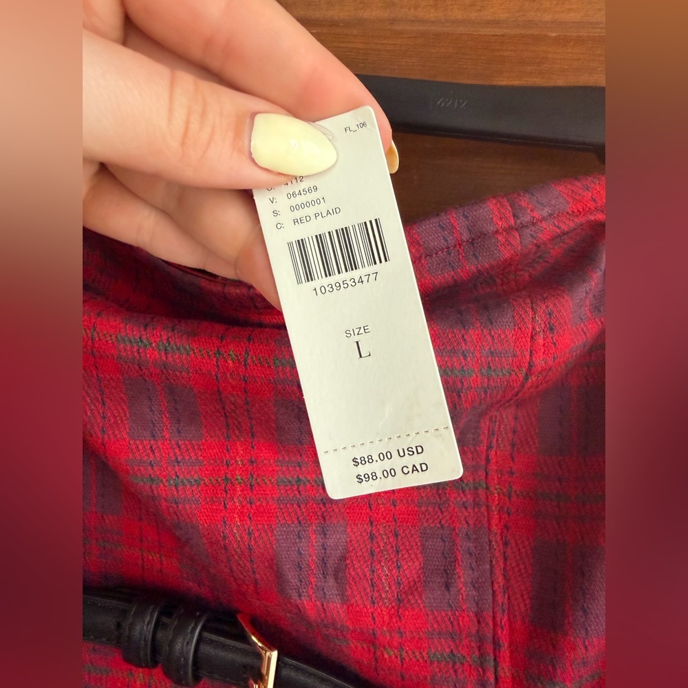 Anthropologie by Maeve Tartan Plaid Strapless Top - Picture 4 of 8
